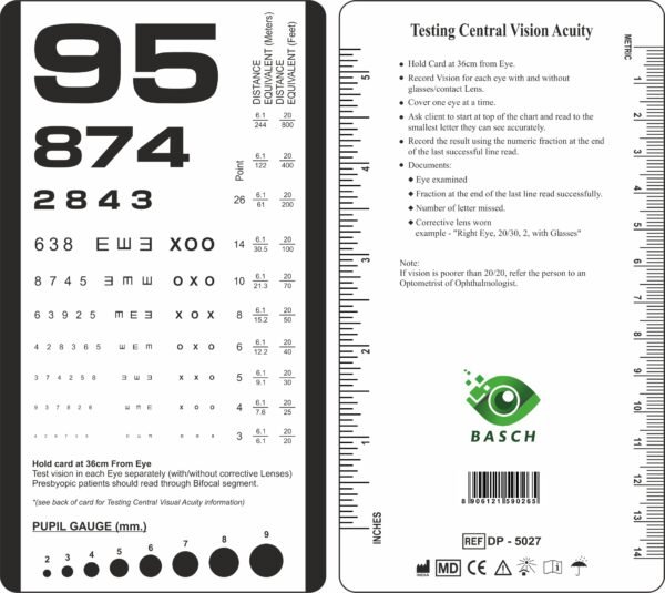 Rosenbaum Near Vision Eye Chart 40cm