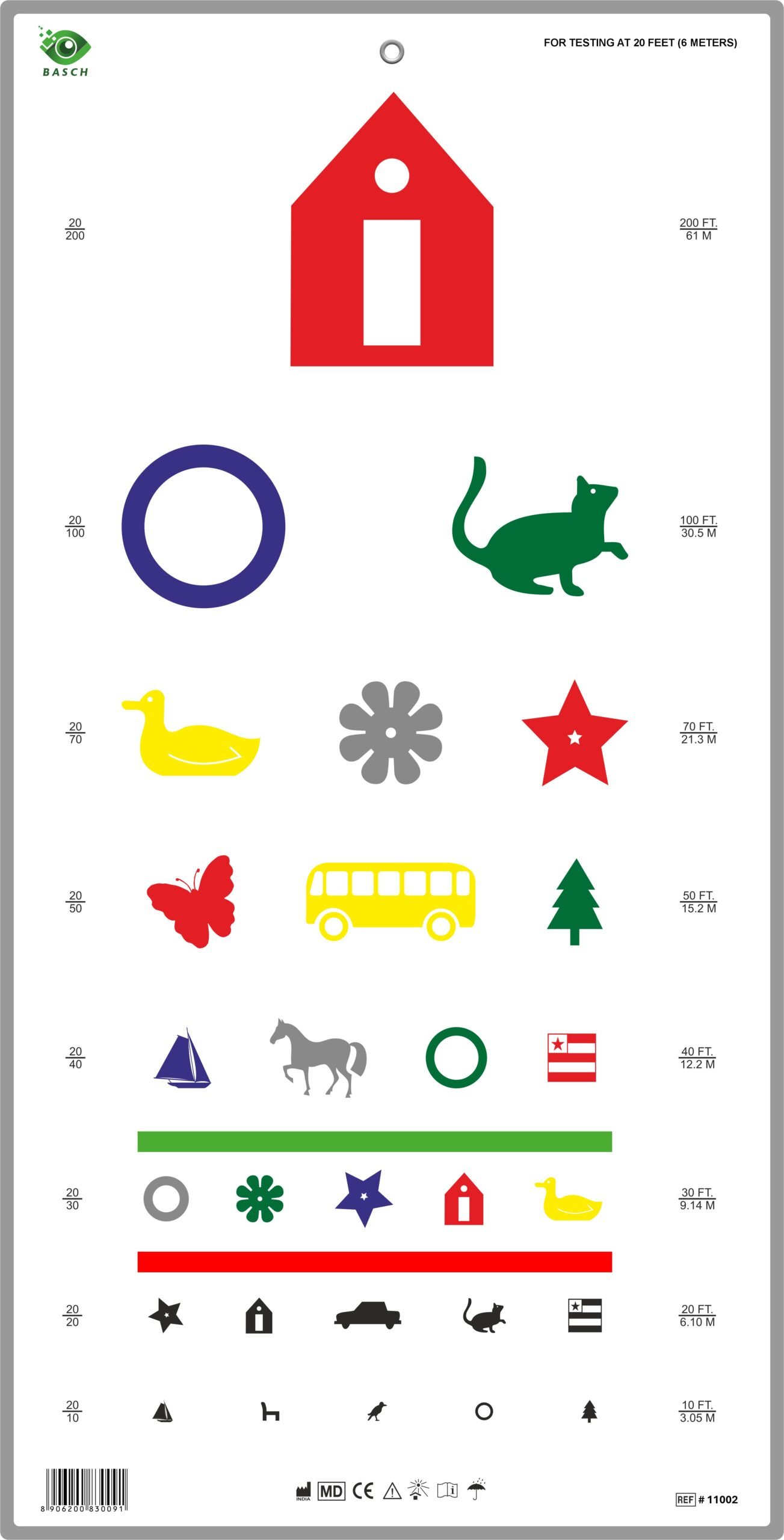 Test eye chart